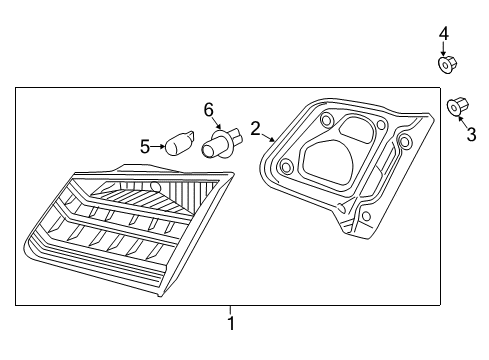 2017 Honda Accord Bulbs Light Assy., R Lid Diagram for 34150-T2A-A31