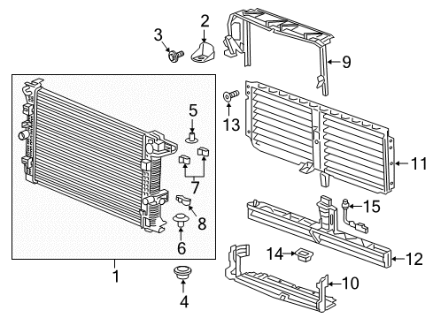 2018 GMC Terrain Radiator & Components Harness Diagram for 84304401