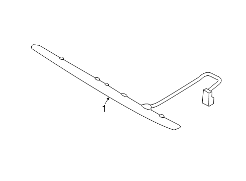 2016 Lincoln MKX High Mount Lamps High Mount Lamp Diagram for FA1Z-13A613-AB