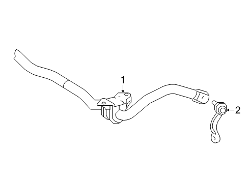 2021 Lexus LS500h Stabilizer Bar & Components - Front Bar Sub-Assembly, FR Sta Diagram for 48804-50090