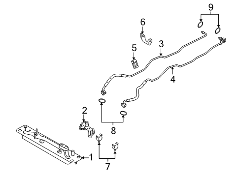 2008 BMW X5 Trans Oil Cooler Thermostat Diagram for 17107558267