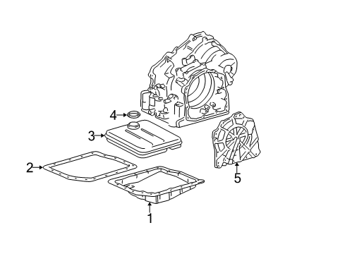 2008 Lexus RX350 Transaxle Parts Cover Sub-Assy, Transaxle Rear Diagram for 35102-08010