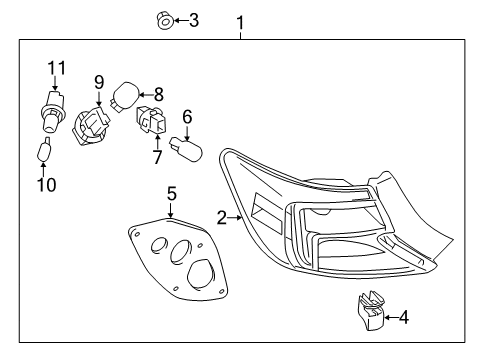 2014 Toyota Camry Combination Lamps Combo Lamp Assembly Diagram for 81560-06470