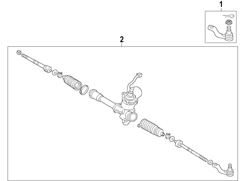 2012 Lexus RX450h Steering Column & Wheel, Steering Gear & Linkage Computer Assy, Power Steering Diagram for 89650-48210