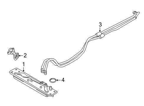 2013 BMW X6 Trans Oil Cooler Transmission Oil Cooler Line Diagram for 17227628062