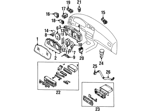 1999 Infiniti G20 Switches Switch Assy-Reverse Lamp Diagram for 32005-2J01A