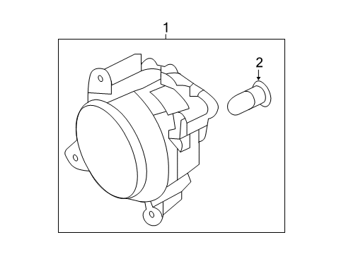 2015 Kia Forte5 Chassis Electrical - Fog Lamps Front Fog Lamp Assembly, Right Diagram for 92202A7300