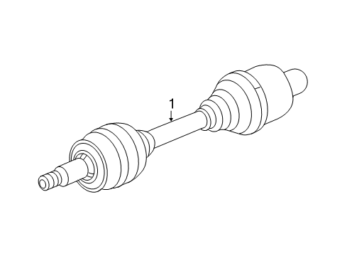 2019 Chevrolet Equinox Carrier & Front Axles Axle Assembly Diagram for 84305521