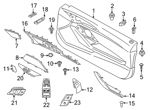 2020 BMW M8 Gran Coupe Rear Door DRIVE, WINDOW LIFTER, REAR L Diagram for 61359448927