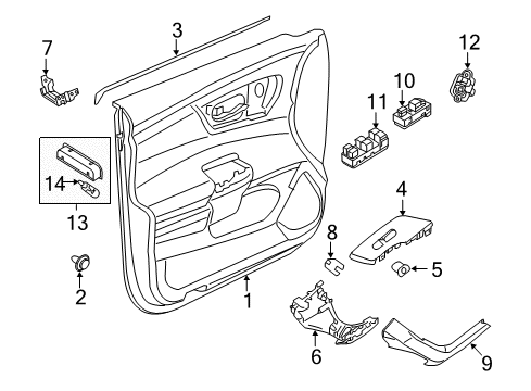 2013 Nissan Altima Front Door Lamp Assembly-Door Step Diagram for 26420-3JA0B