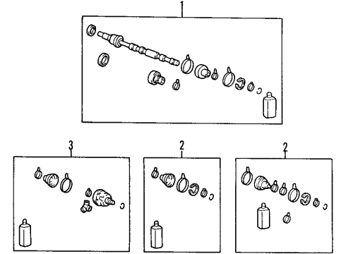 2006 Hyundai Elantra Front Axle Shafts & Joints, Drive Axles Joint & Shaft Kit-Front Axle W Diagram for 49508-2DA00