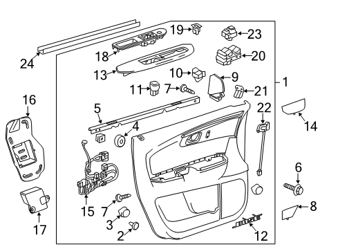 2011 Chevrolet Traverse Front Door Window Switch Diagram for 20958430