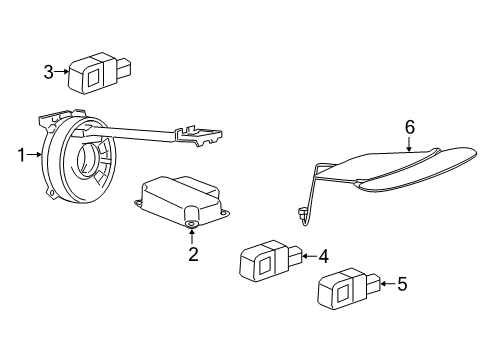 2016 Chevrolet Spark Air Bag Components Front Sensor Diagram for 13586947