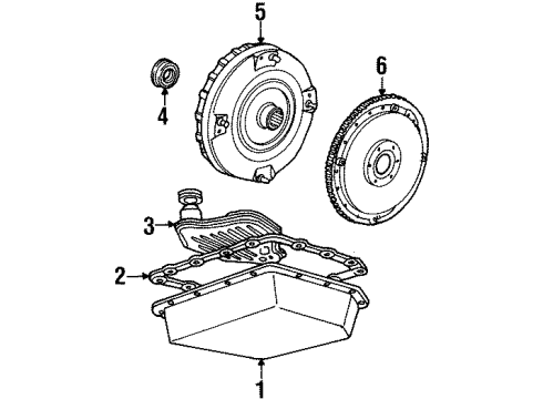 1995 Ford F-250 Automatic Transmission Drive Plate Diagram for D9TZ-6375-A