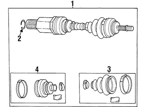 2000 Plymouth Voyager Drive Axles - Front Axle Assembly Diagram for 4641960AA