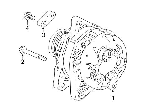 2022 Acura RDX Alternator Screw-Washer Diagram for 31147-PT0-003