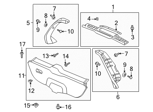 2005 Honda Civic Interior Trim - Lift Gate Screw, Tapping (5X20) Diagram for 93913-15580