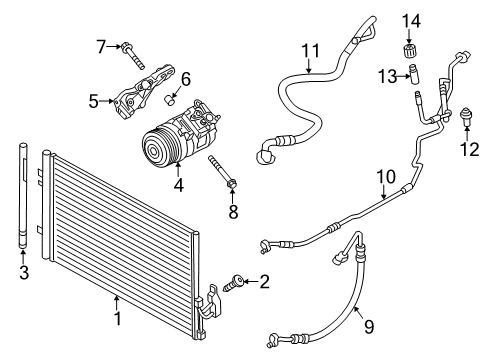 2016 BMW X3 A/C Condenser, Compressor & Lines Gasket Ring Diagram for 64506909894