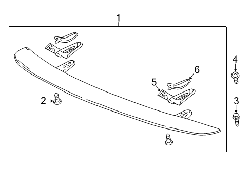 2020 Honda Civic Trunk Lid - Spoiler Torx Bolt, Tamper Diagram for 90102-TBJ-A01