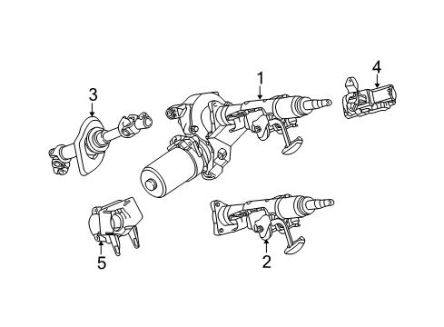 2004 Saturn Vue Steering Column & Wheel, Steering Gear & Linkage Column Kit, Steering Diagram for 19178902