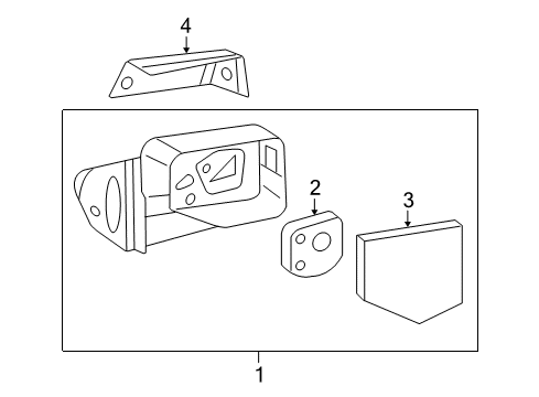 2010 Ford Explorer Mirrors Mirror Assembly Diagram for 6L2Z-17683-AAA