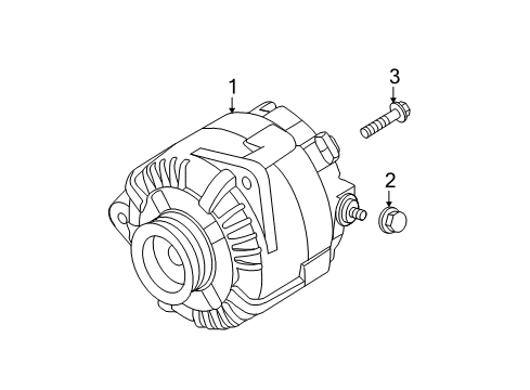 2019 Nissan Sentra Alternator Generator Diagram for 23100-4FU0A