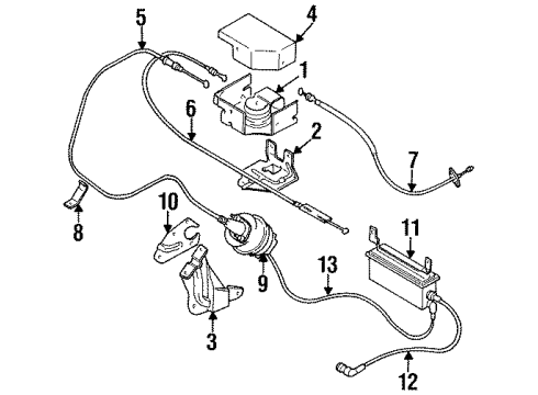 1995 Chrysler Sebring Cruise Control System Link Speed Control ACTUATO Diagram for MB920651
