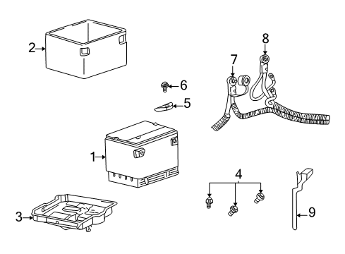 2003 Pontiac Grand Am Battery Tray Asm-Battery Diagram for 22606741