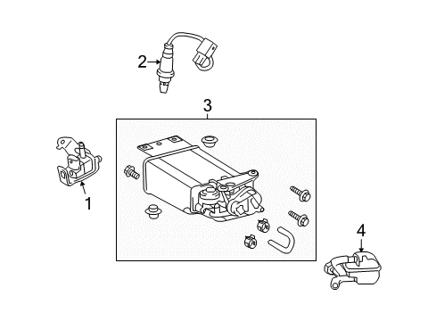 2015 Toyota Venza Emission Components Oxygen Sensor Diagram for 89465-0T040