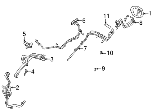 2021 Ram 1500 Hoses & Lines Bracket-Hose Diagram for 68365030AA