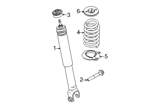 2013 Ford Explorer Shocks & Components - Rear Spring Diagram for DB5Z-5560-A