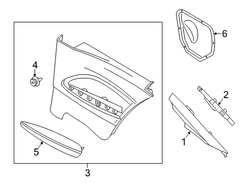 2015 BMW M235i xDrive Interior Trim - Quarter Panels Cover Column C Left Diagram for 51438057939