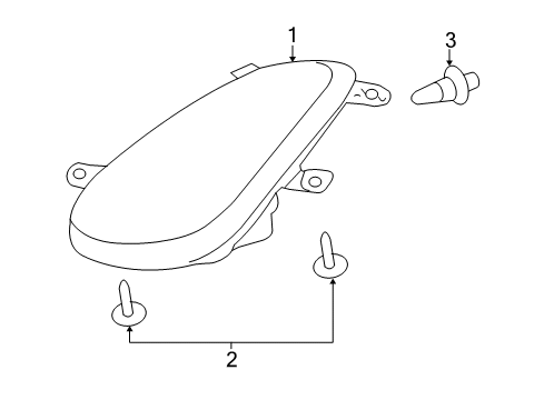 2009 Pontiac Solstice Bulbs Composite Assembly Diagram for 25932031