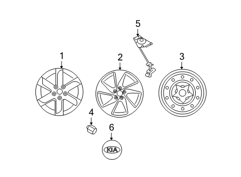 2009 Kia Rondo Wheels, Covers & Trim Wheel Assembly-Steel Diagram for 529101D450