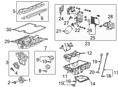 2019 Cadillac XTS Filters Adapter Diagram for 12690203