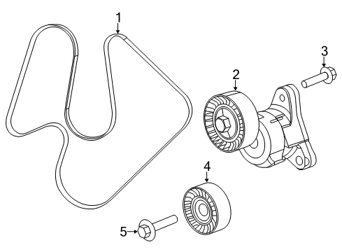 2017 Chrysler 200 Belts & Pulleys Bolt-HEXAGON FLANGE Head Diagram for 6510142AA