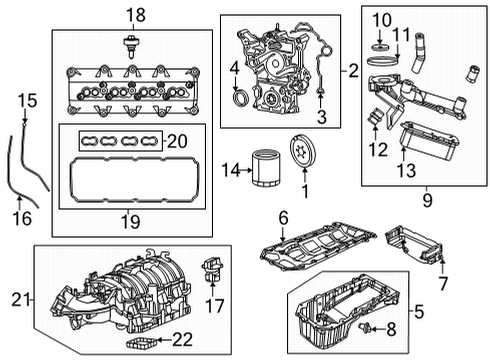 2022 Jeep Grand Wagoneer Engine Parts DAMPER-VIBRATION Diagram for 68487117AB