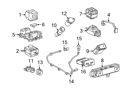 2020 Lexus RX450hL Parking Brake Controller Assembly, Rem Diagram for 84780-48240