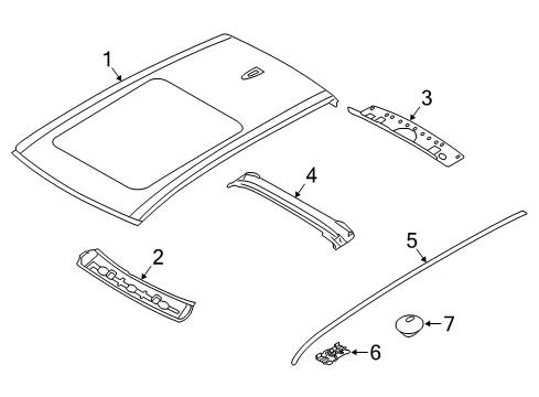 2016 BMW X6 Roof & Components, Exterior Trim Sealing Plug Diagram for 51713402867