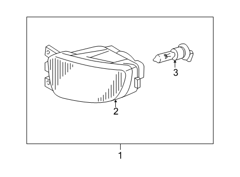 1999 Lexus GS400 Fog Lamps Lamp Assembly,Fog,RH Diagram for 81210-30233