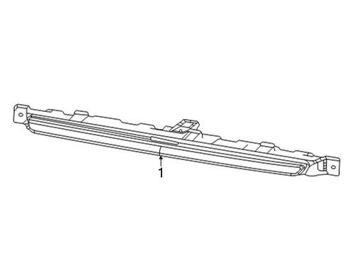 2021 Jeep Grand Cherokee L High Mount Lamps Lamp-Center High Mounted Stop Diagram for 68378323AB