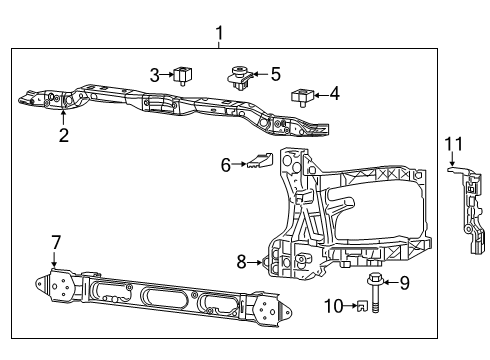 2014 Ram 3500 Radiator Support Screw-HEXAGON Diagram for 68222835AA