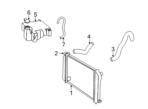 2005 GMC Envoy Radiator & Components Transmission Cooler Connector Diagram for 19125677