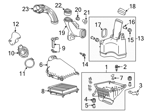 2020 Acura TLX Filters Cover, Air Cleaner Diagram for 17210-5A2-A00