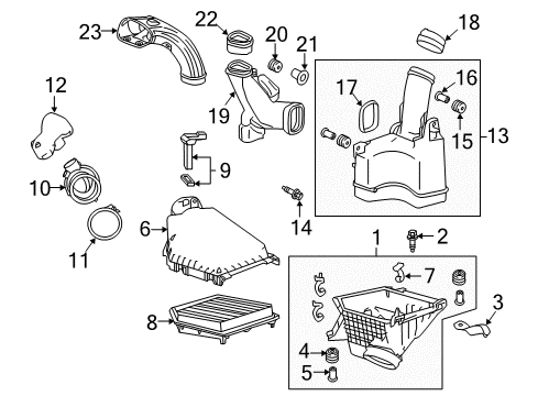 2020 Acura TLX Filters Conn Tube, Air/C Diagram for 17251-5A2-A00