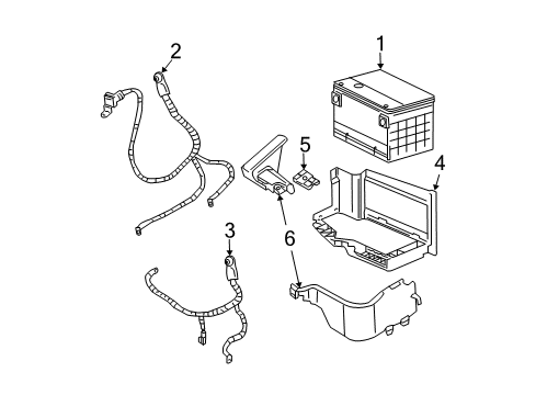2004 Cadillac CTS Battery Cable Asm-Battery Positive Diagram for 10378149