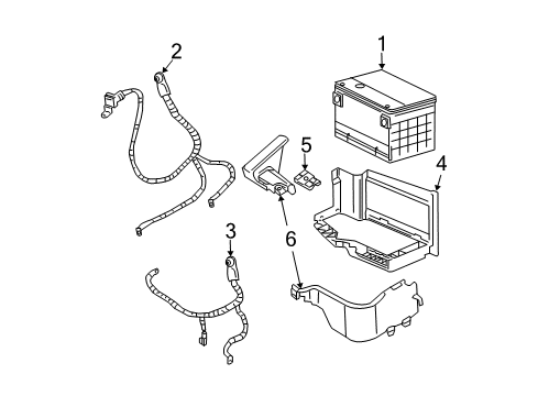 2006 Cadillac CTS Battery Cable Asm-Battery Negative Diagram for 15869242