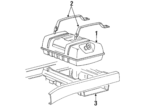 1988 Ford Bronco Fuel System Components Fuel Pump Diagram for E8TZ-9H307-GA