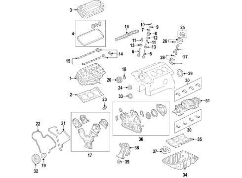 2006 Saturn Vue Engine Parts, Mounts, Cylinder Head & Valves, Camshaft & Timing, Oil Pan, Oil Pump, Balance Shafts, Crankshaft & Bearings, Pistons, Rings & Bearings Cover Asm-Timing Belt Upper Rear Diagram for 12581920