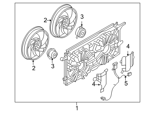 2006 Pontiac Montana Cooling System, Radiator, Water Pump, Cooling Fan Shroud Asm-Engine Coolant Fan Diagram for 15211588